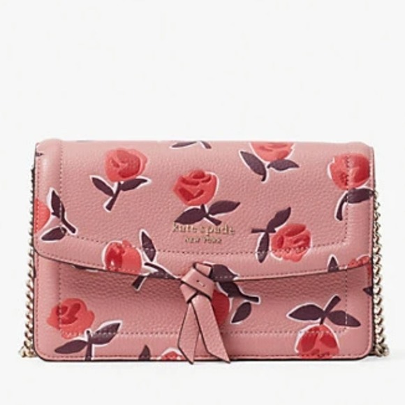 kate spade Handbags - Kate Spade New York Knott Ditsy Rose Flap Pink Crossbody Purse
